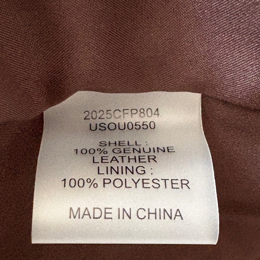 Leeron Leather Moto Jacket 18/20 MEDIUM Chili Chocolate Brown NWT plus size - Picture 11 of 14